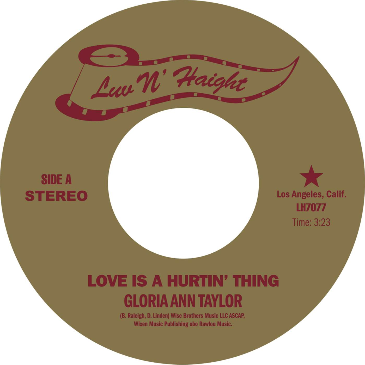 Gloria Ann Taylor Love Is A Hurtin' Thing / Brother Less Than A Man Vinyl Record