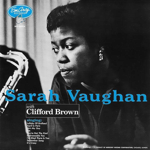 Sarah Vaughan WITH CLIFFORD BROWN Vinyl Record - Blue Vinyl