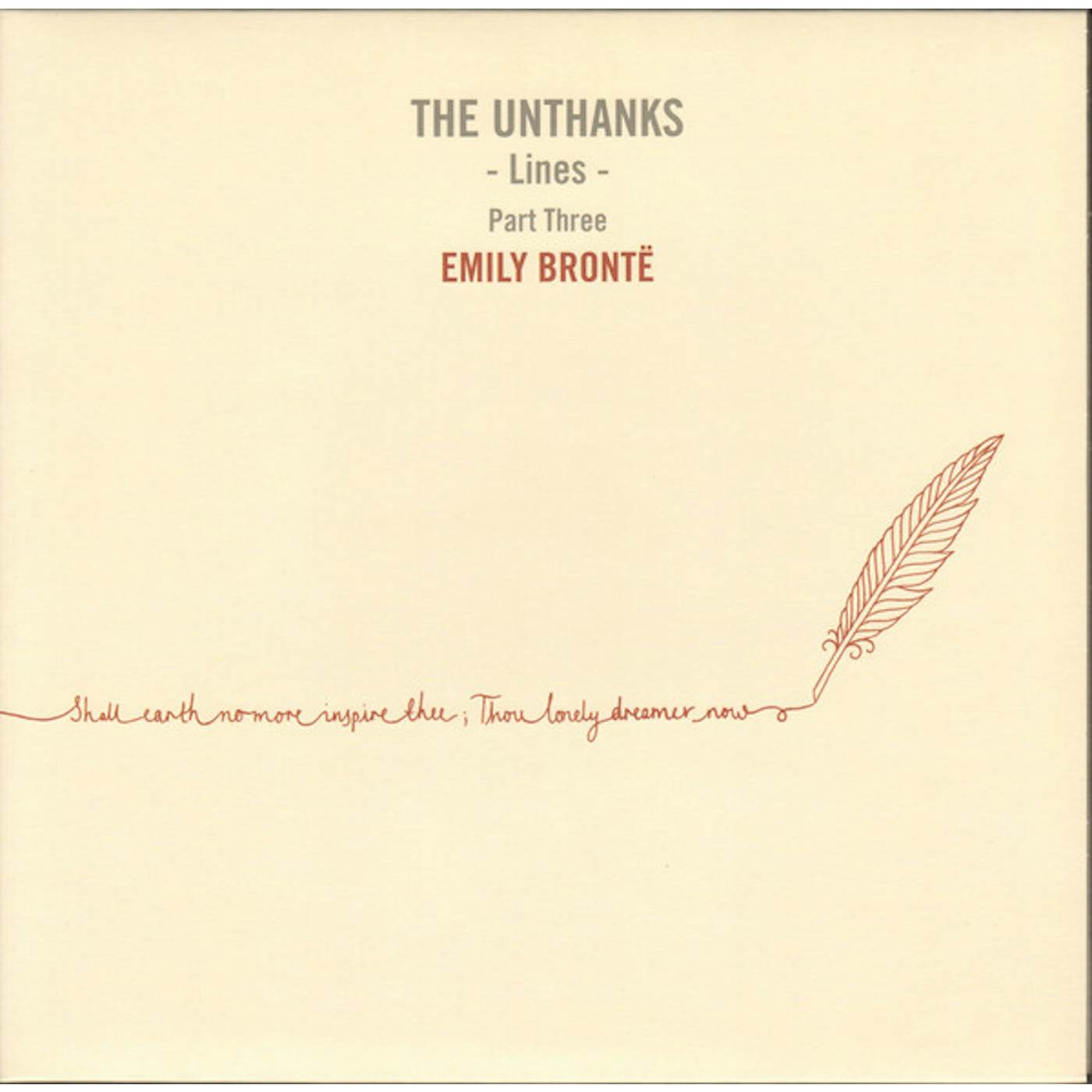 The Unthanks LINES PART THREE: EMILY BRONTE Vinyl Record