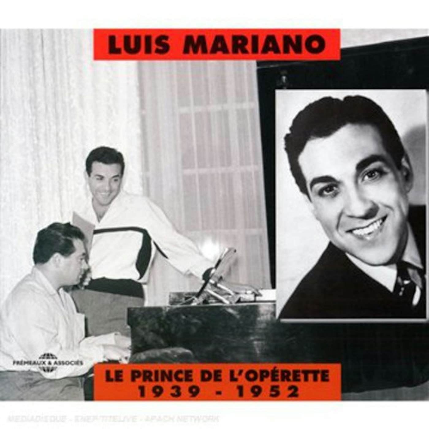 Luis Mariano LE PRINCE DE L'OPERETTE 1939-5 CD