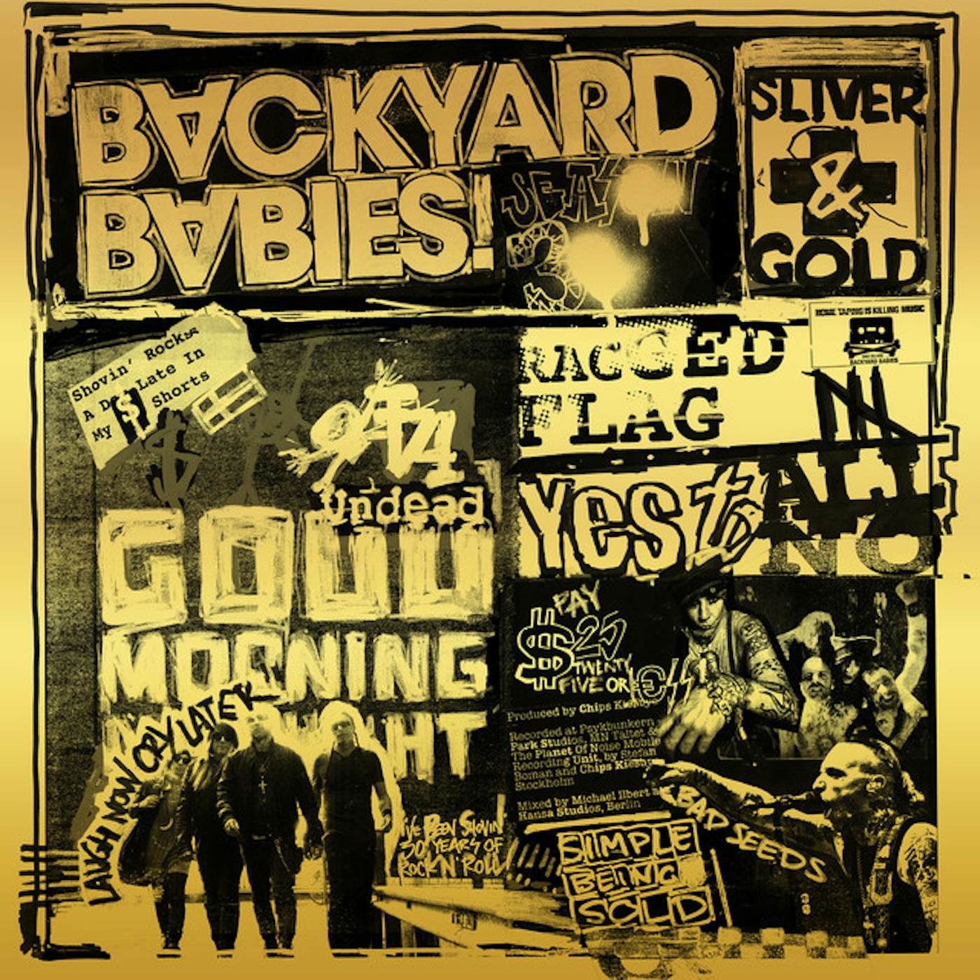 Backyard Babies Sliver And Gold Vinyl Record