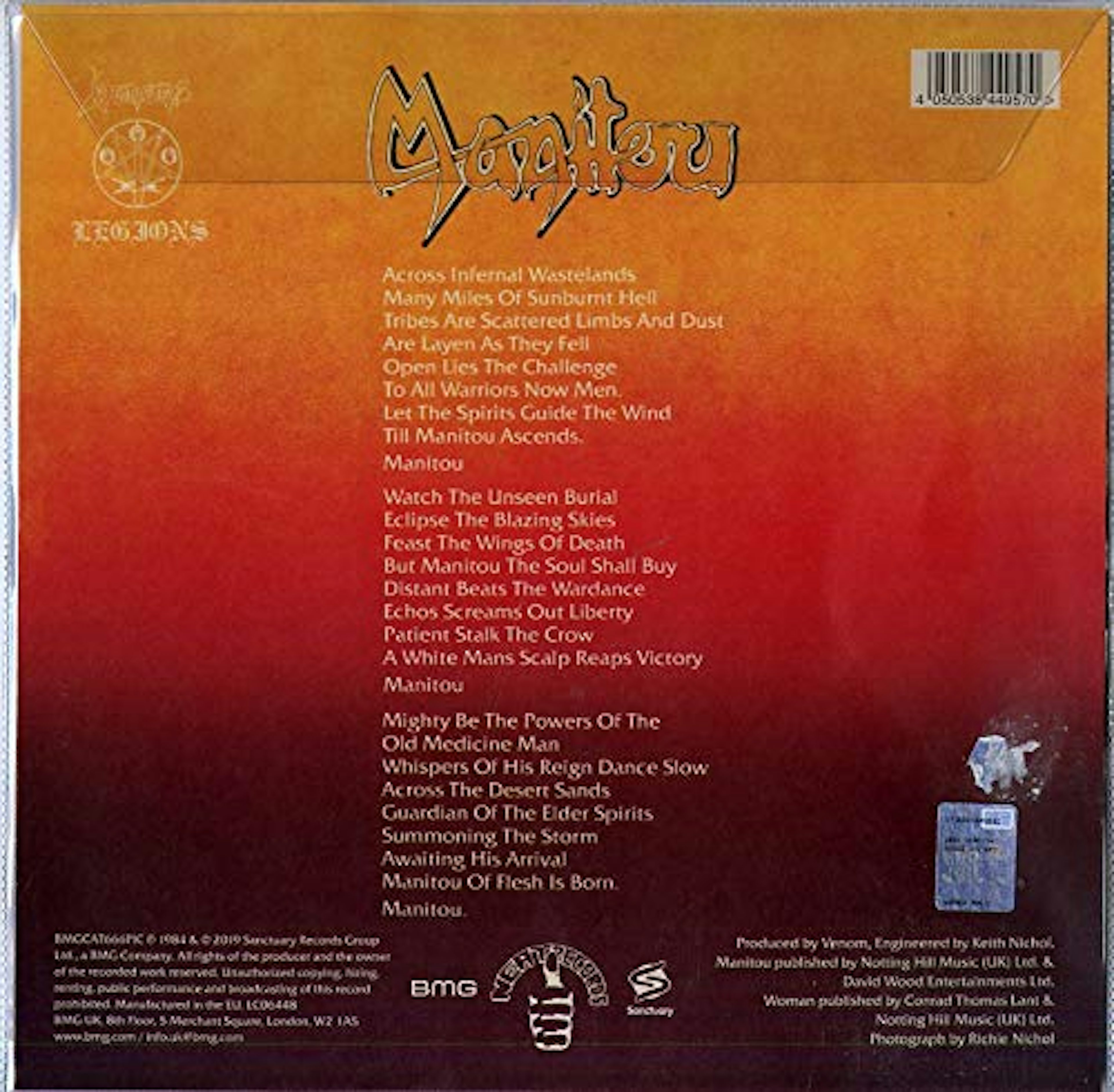 Venom MANITOU Vinyl Record