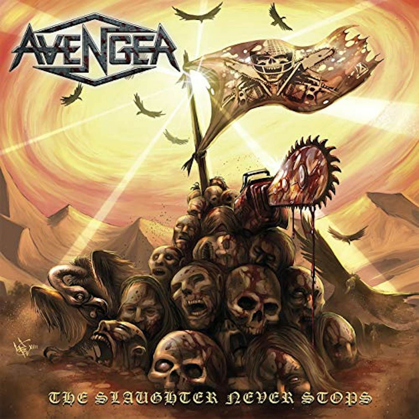 Avenger SLAUGHTER NEVER STOPS Vinyl Record