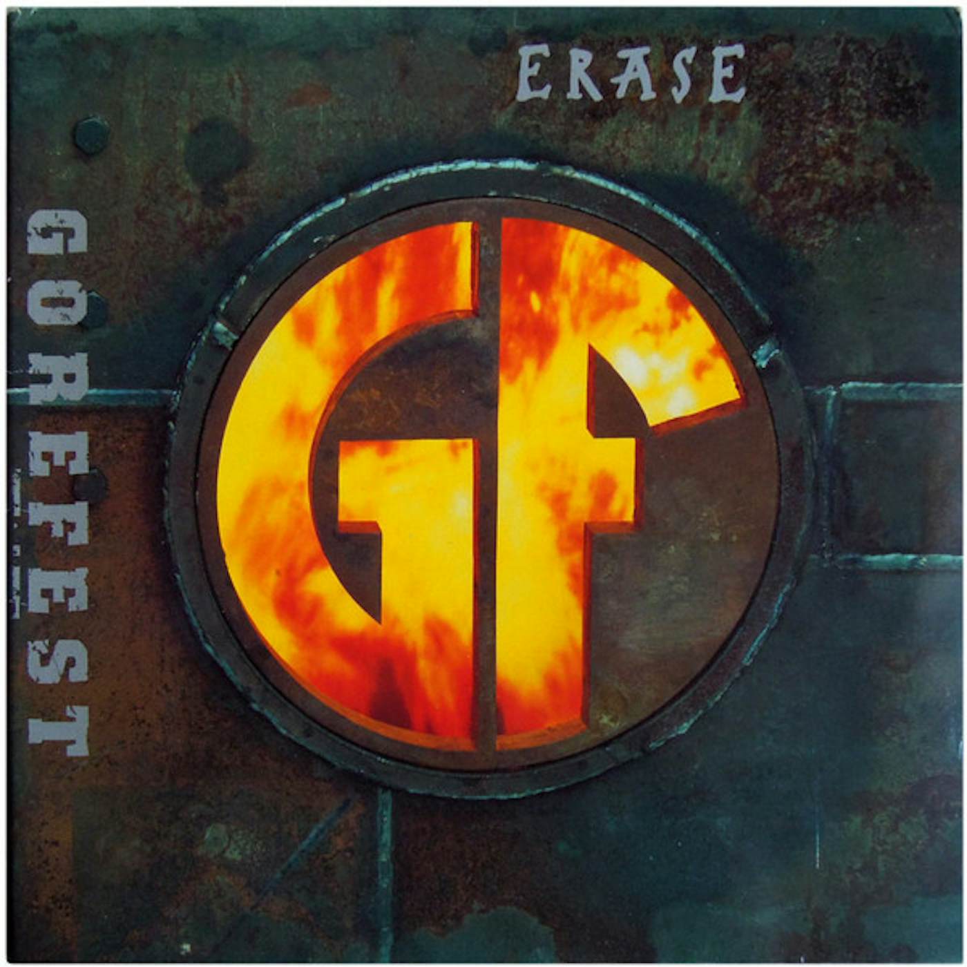 Gorefest ERASE (GRAY W/ ORANGE/YELLOW SPLATTER/140G) Vinyl Record