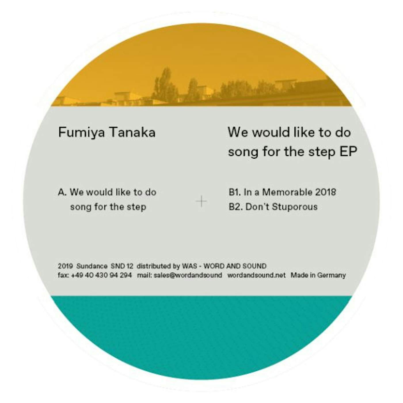 Fumiya Tanaka WE WOULD LIKE TO DO SONG FOR THE STEP Vinyl Record