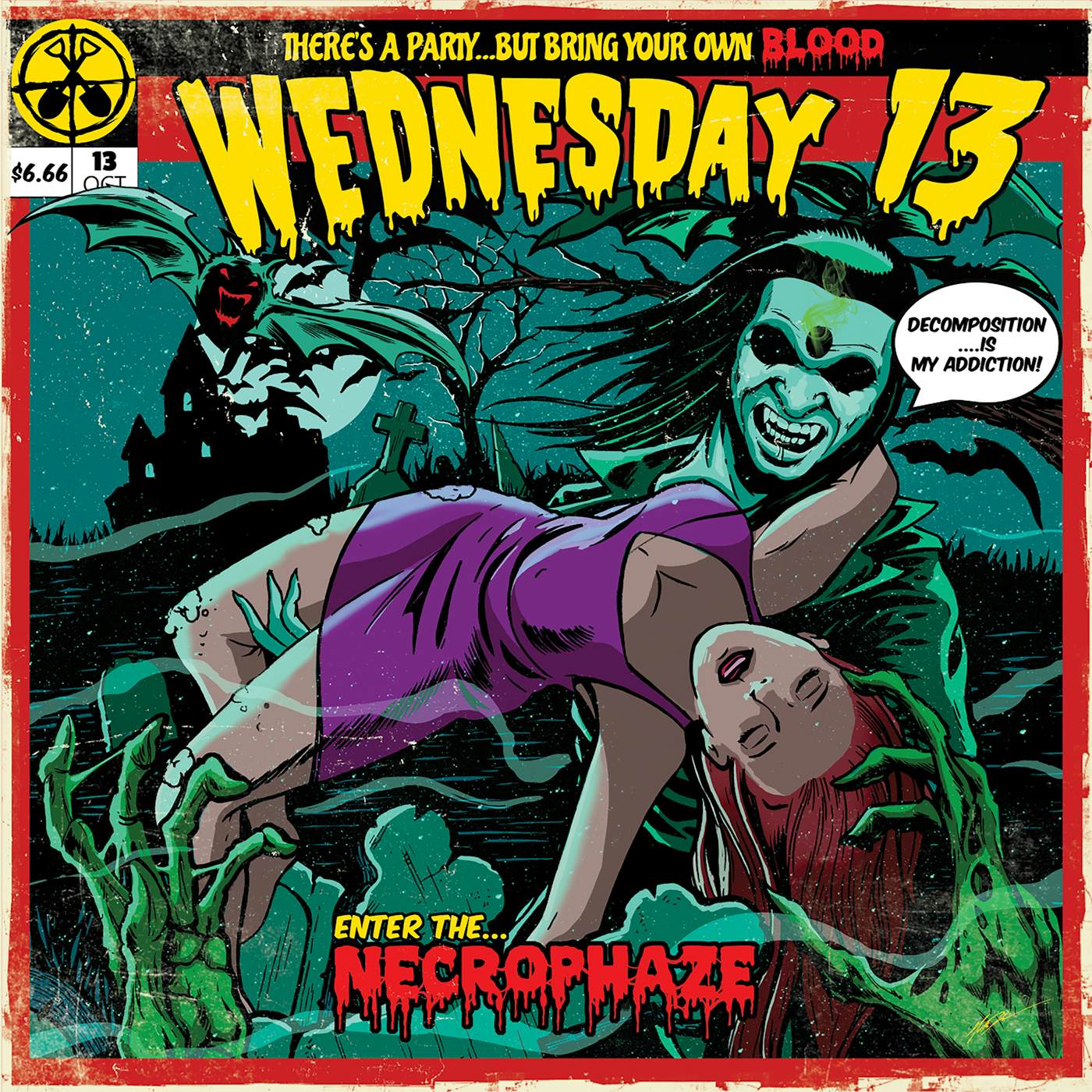 Wednesday 13 NECROPHAZE (MINT/PURPLE SWIRL) Vinyl Record