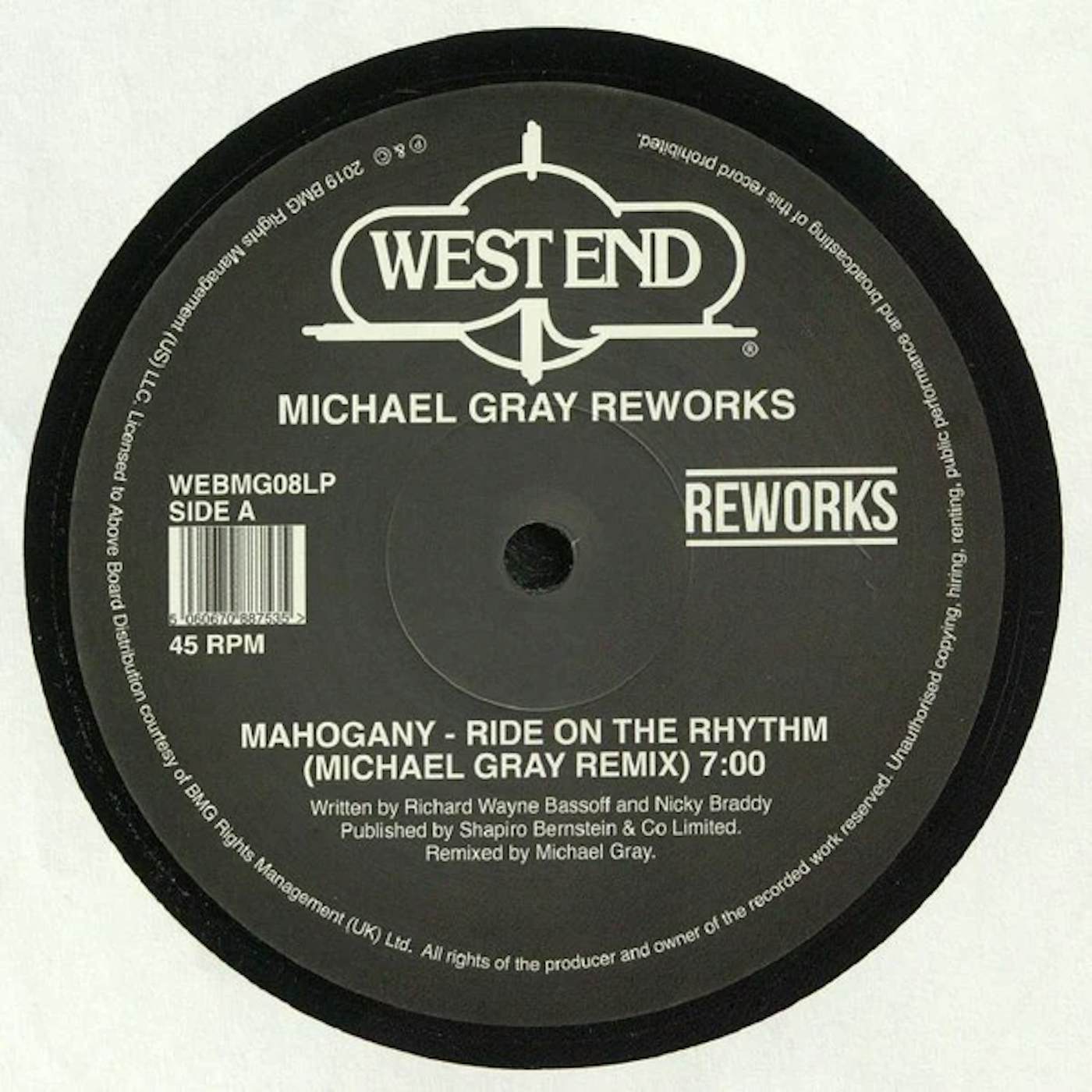 Michael Gray WEST END REWORKS Vinyl Record