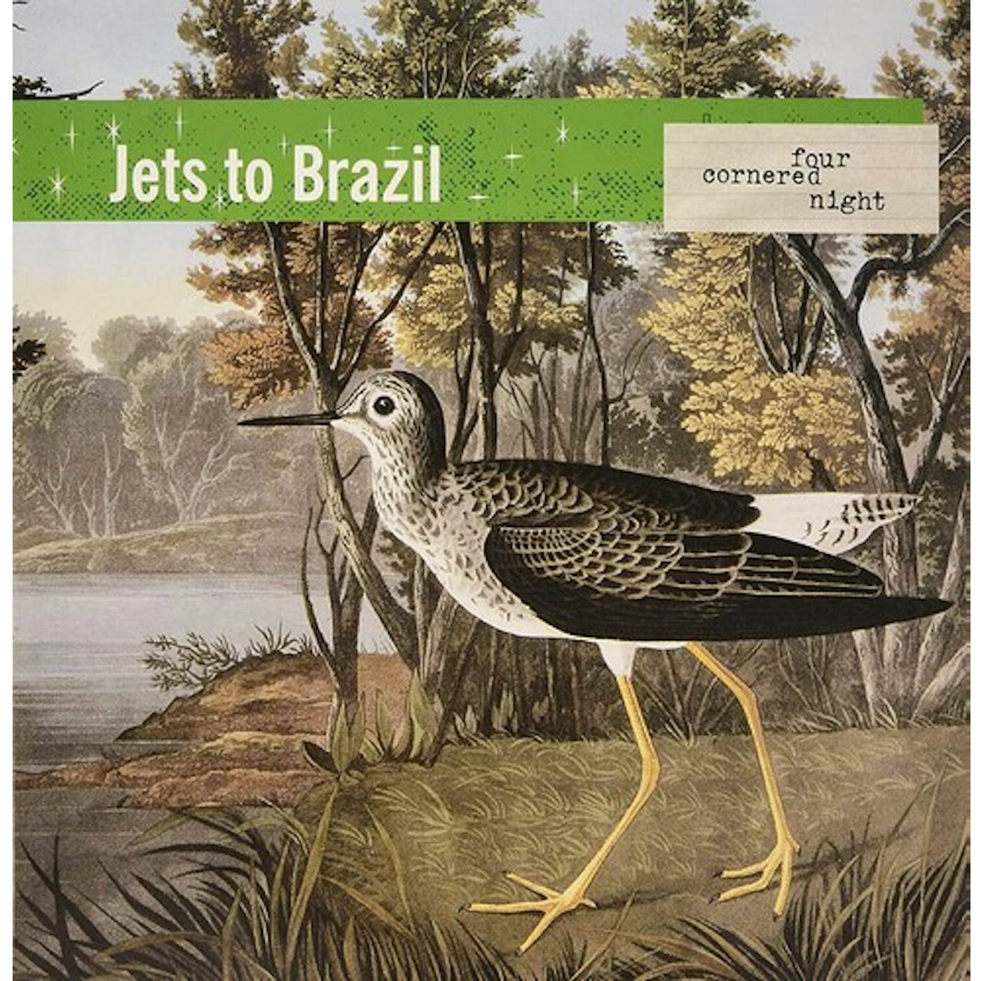 Jets To Brazil FOUR CORNERED NIGHT (TRANS CLR W BLACK) Vinyl Record