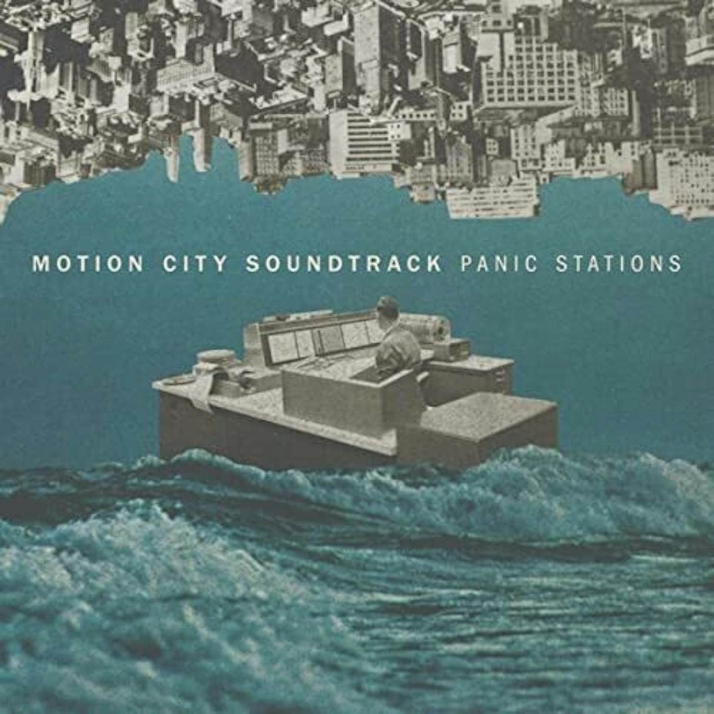 Motion City Soundtrack Panic Stations (Blue/White) Vinyl Record