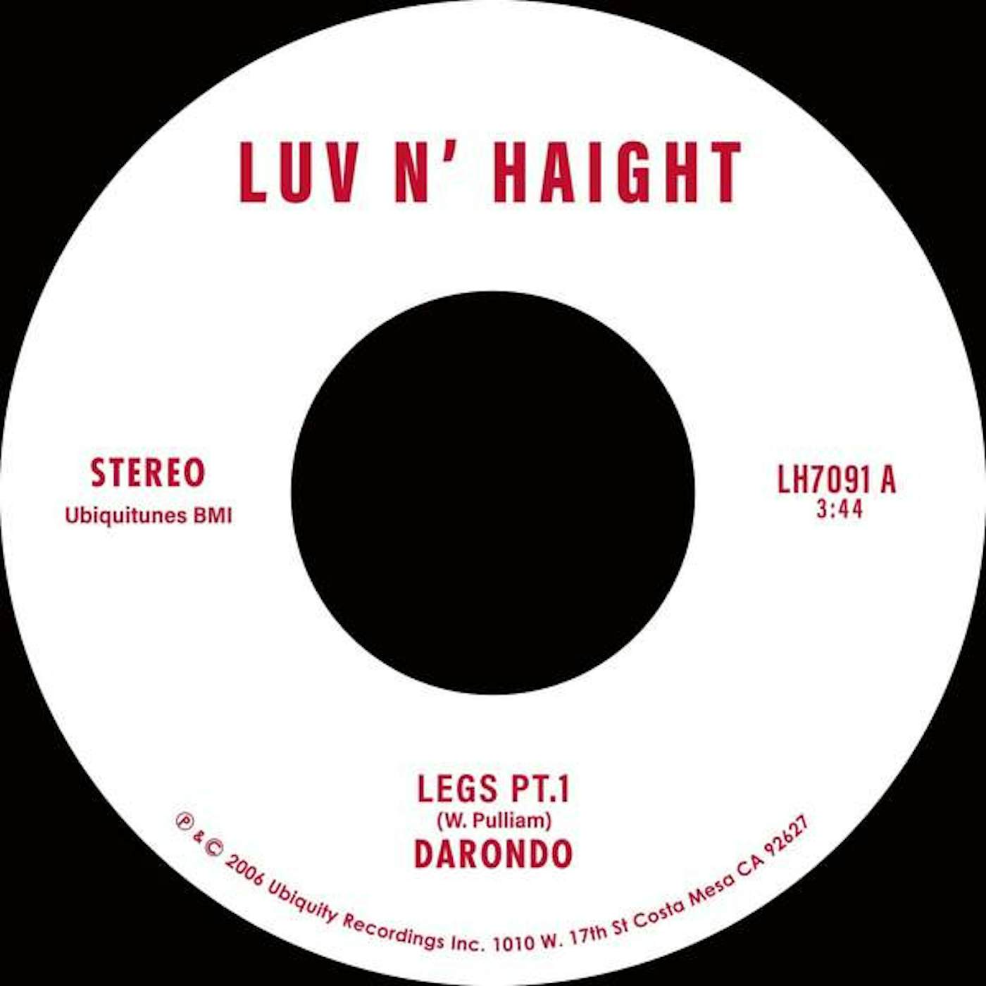 Darondo LEGS PT. 1 / LET MY PEOPLE GO Vinyl Record