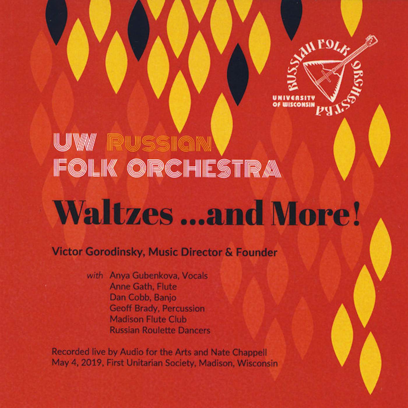 University Of Wisconsin Russian Folk Orchestra WALTZES & MORE CD