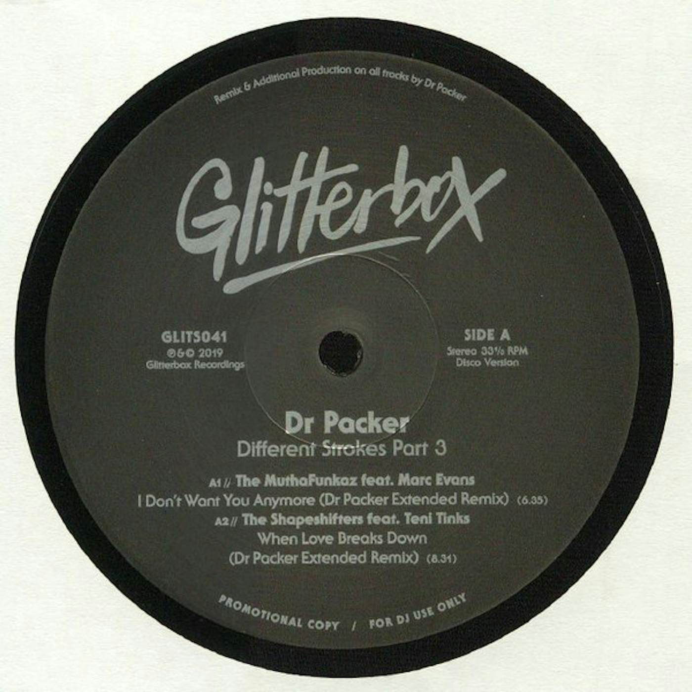 Dr Packer DIFFERENT STROKES PART 3 Vinyl Record