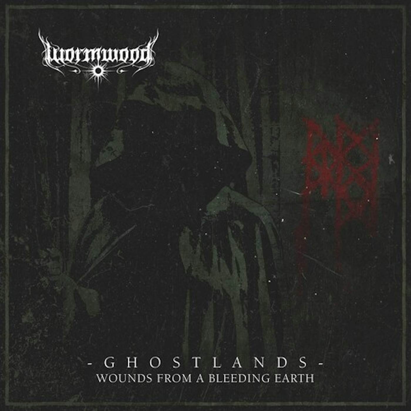 Wormwood GHOSTLANDS - WOUNDS FROM A BLEEDING EARTH (GREEN) Vinyl Record
