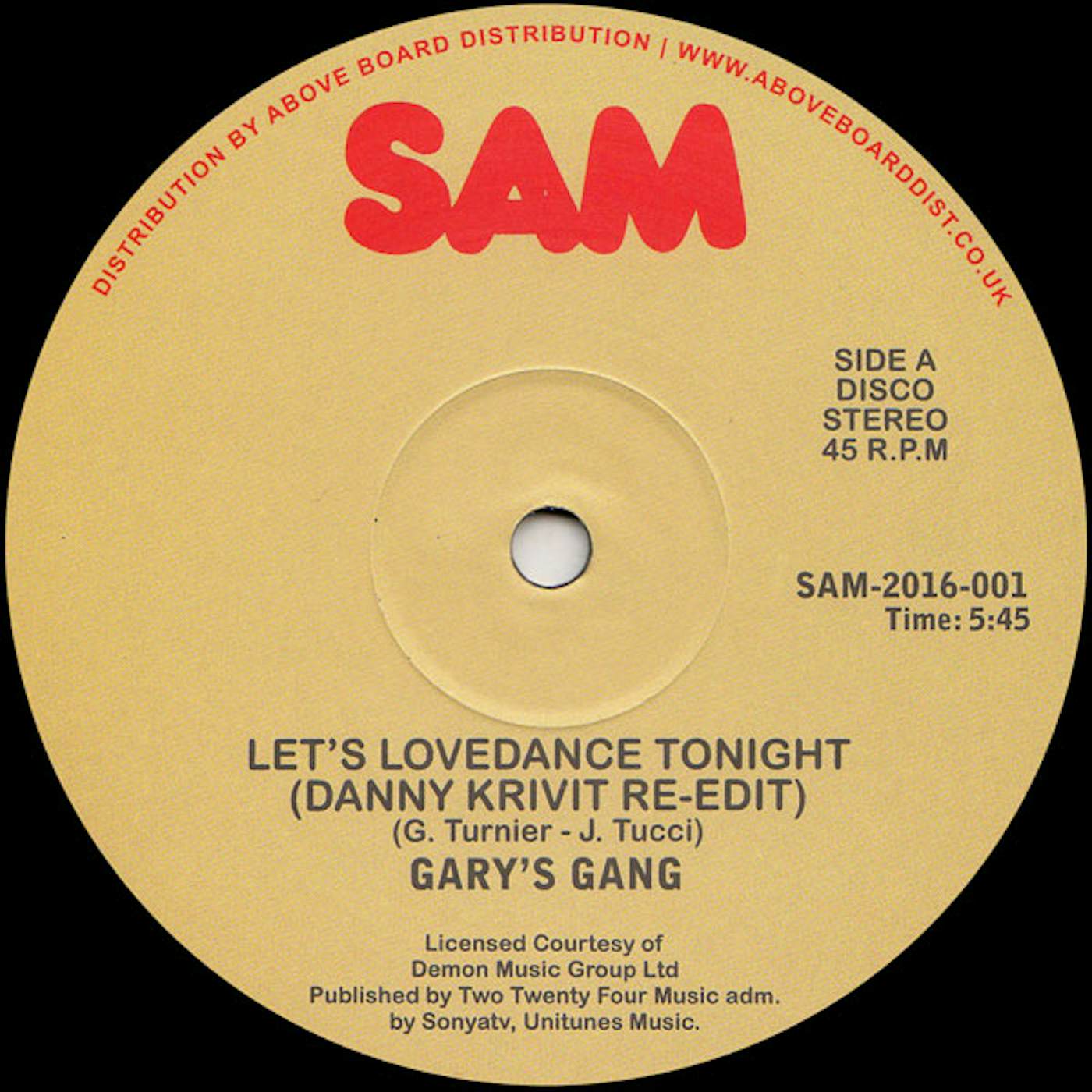 Gary's Gang Let's Lovedance Tonight Vinyl Record