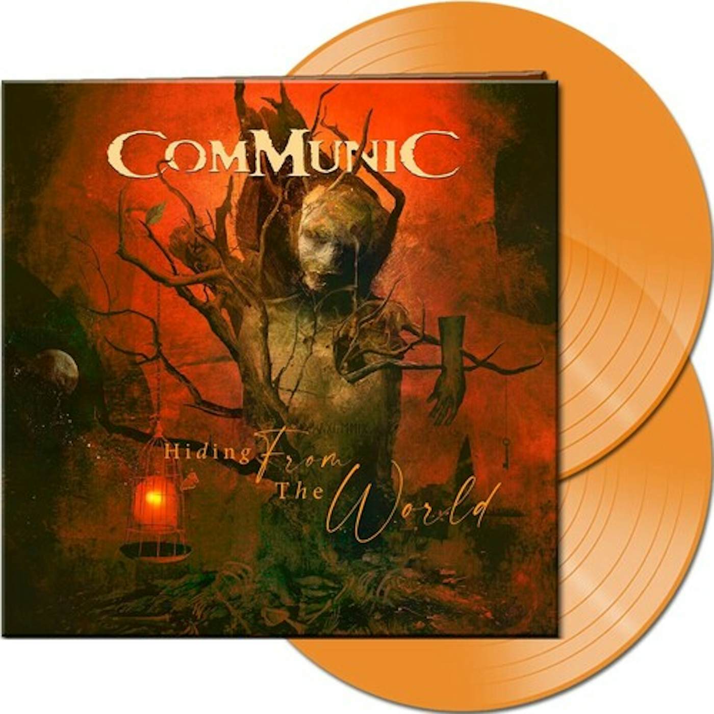 Communic HIDING FROM THE WORLD (CLEAR ORANGE VINYL) Vinyl Record