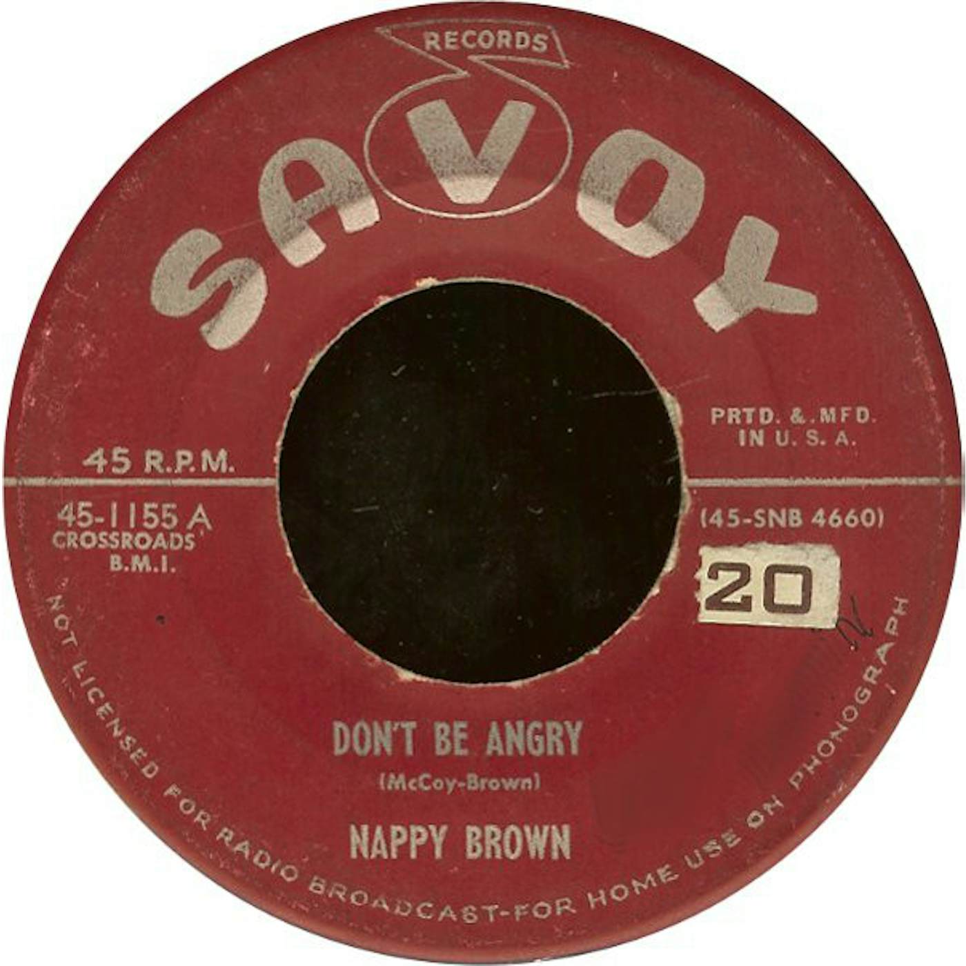 Nappy Brown DON'T BE ANGRY CD