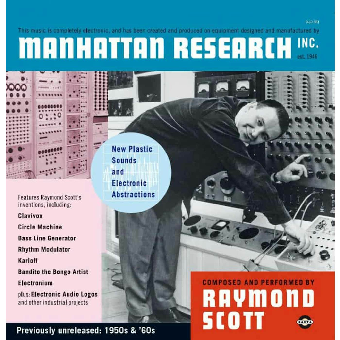 Raymond Scott MANHATTAN RESEARCH (3LP/LIMITED/TRANSPARENT VINYL/180G/DL/BOOKLET/NUMBERED) Vinyl Record