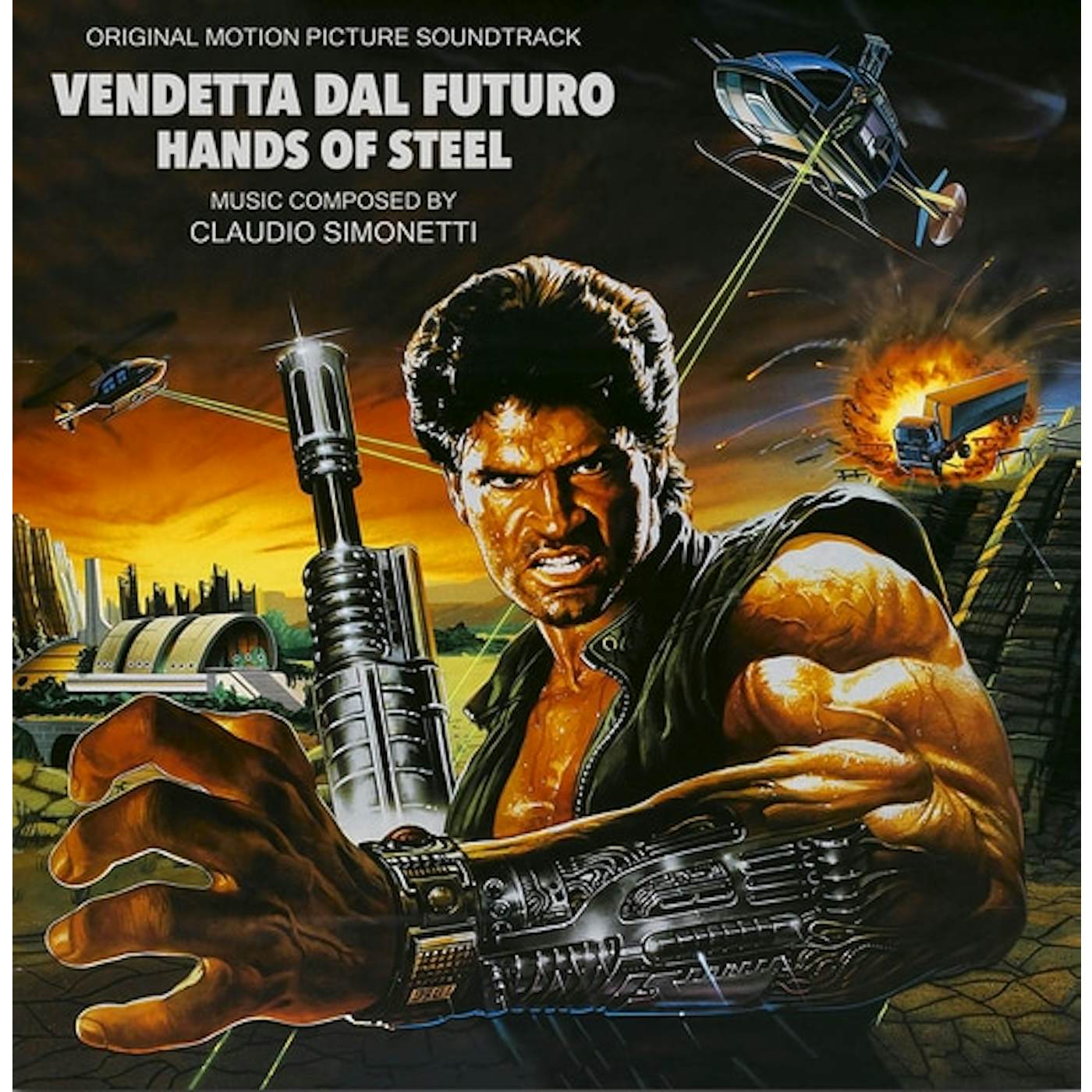Claudio Simonetti HANDS OF STEEL (VENDETTA DAL FUTURO) / Original Soundtrack Vinyl Record