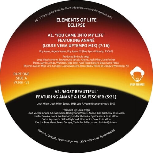 Elements Of Life ECLIPSE PART 1 Vinyl Record