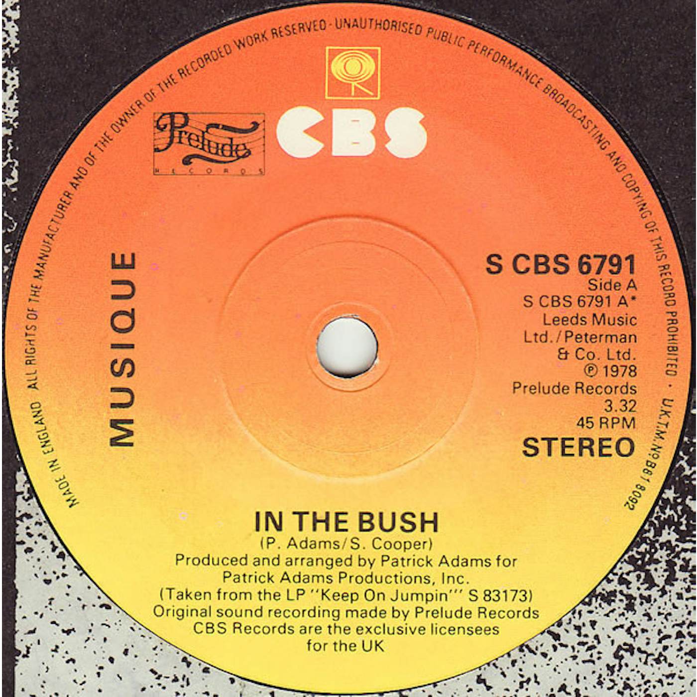 Musique In The Bush Vinyl Record