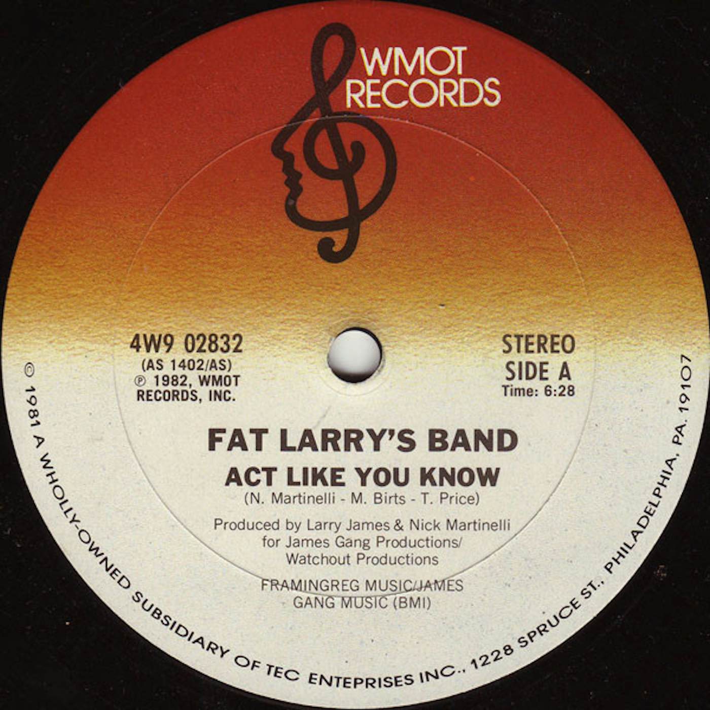 Fat Larry's Band Act Like You Know Vinyl Record