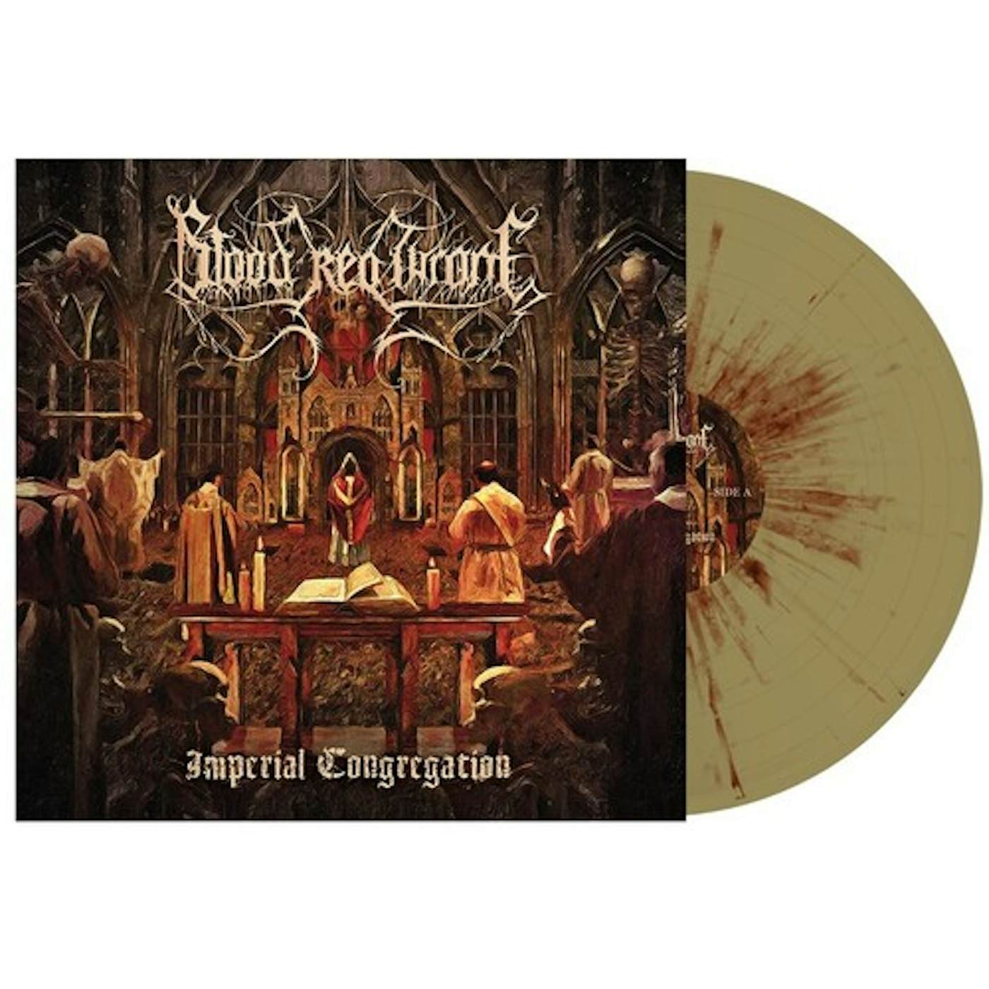 Blood Red Throne IMPERIAL CONGREGATION - GOLD & RED SPLATTER Vinyl Record
