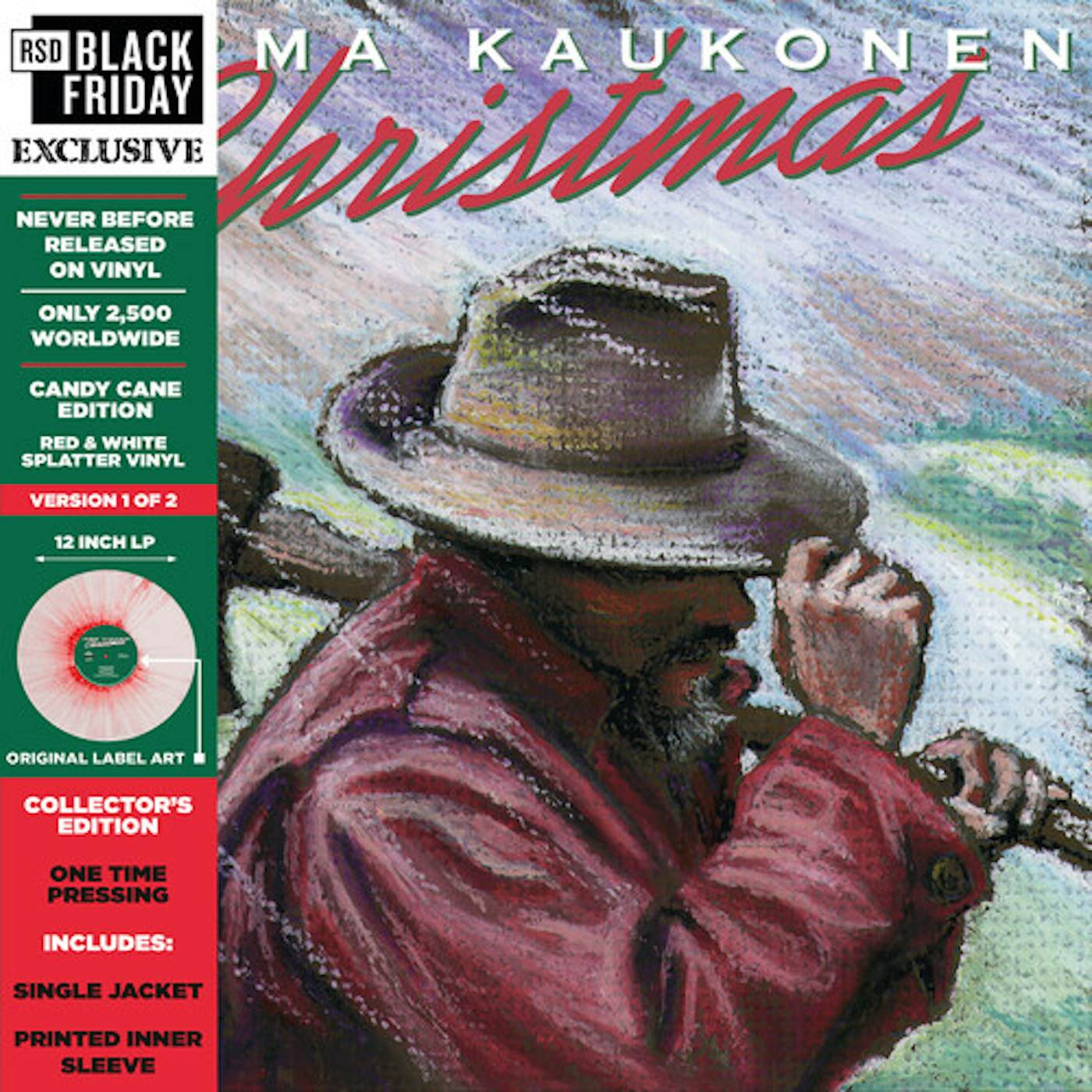 Jorma Kaukonen CHRISTMAS CANDY CANE EDITION (2 OF 2 V.) Vinyl Record