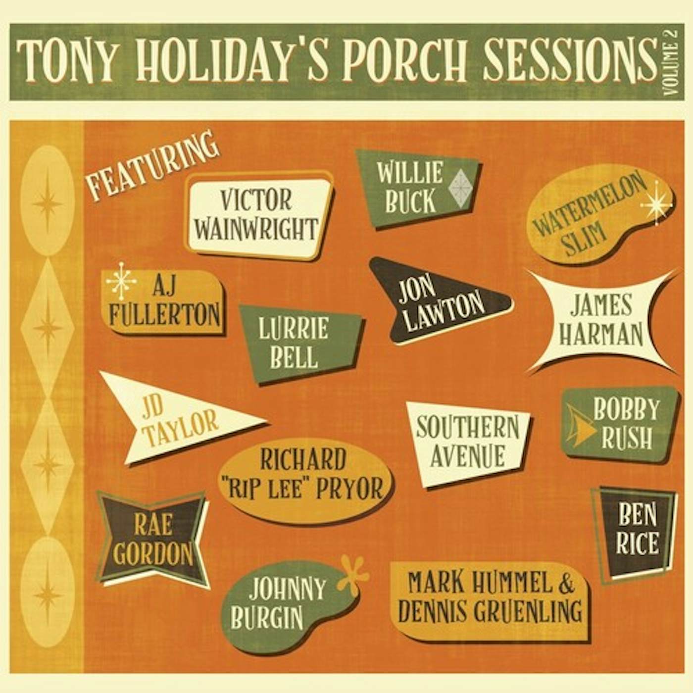 Tony Holiday PORCH SESSIONS 2 CD