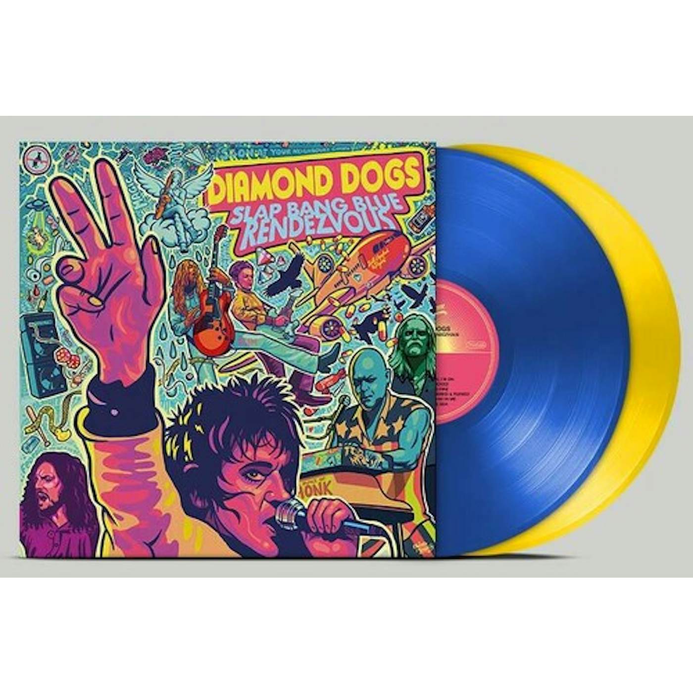 Diamond Dogs SLAP BANG BLUE RENDEZVOUS (BLUE YELLOW VINYL) Vinyl Record