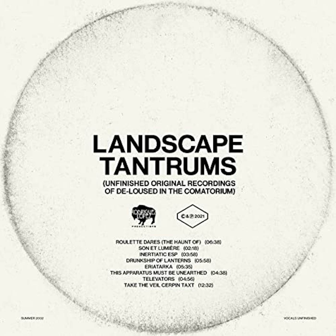 The Mars Volta LANDSCAPE TANTRUMS - UNFINISHED ORIGINAL RECORDING Vinyl Record