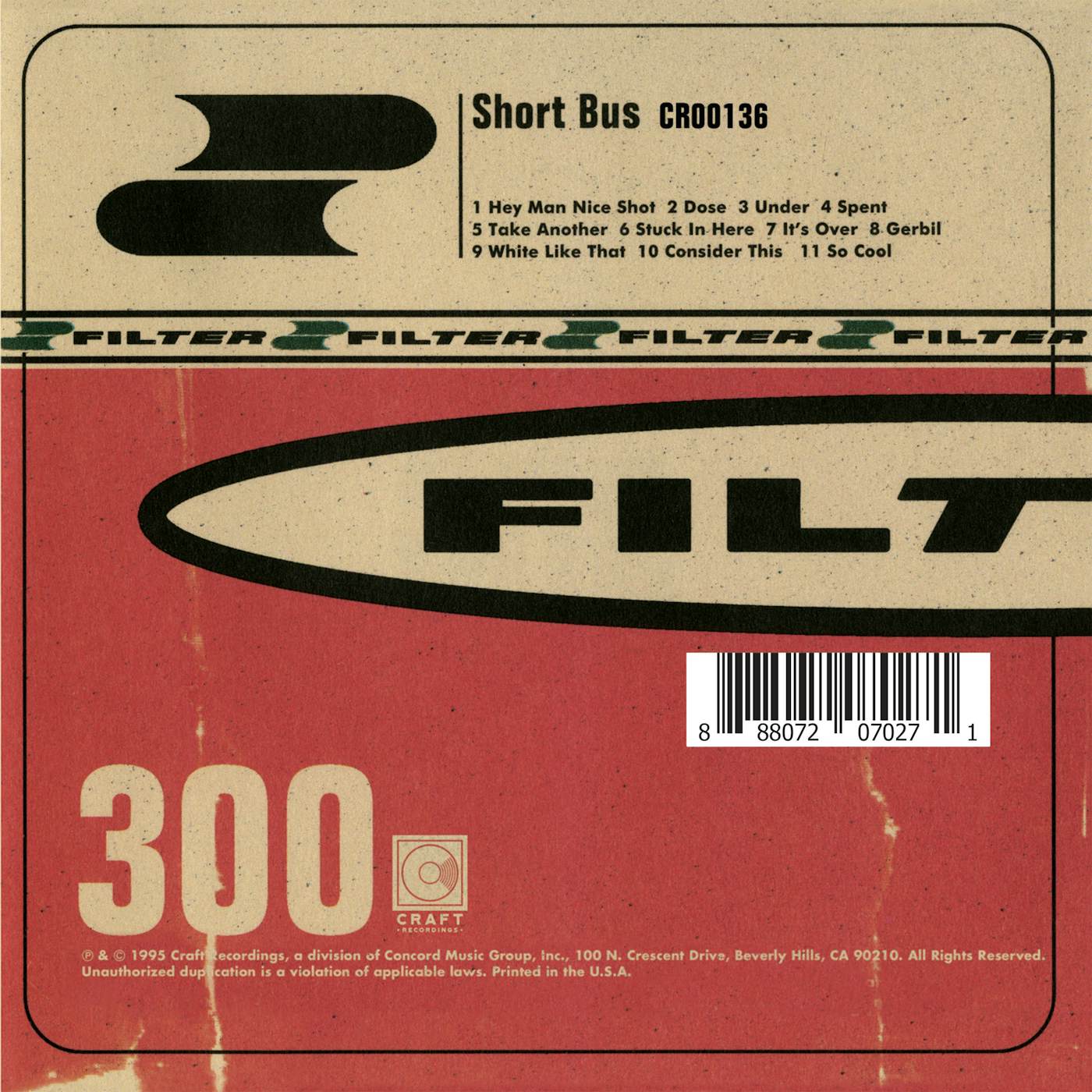 Filter SHORT BUS CD