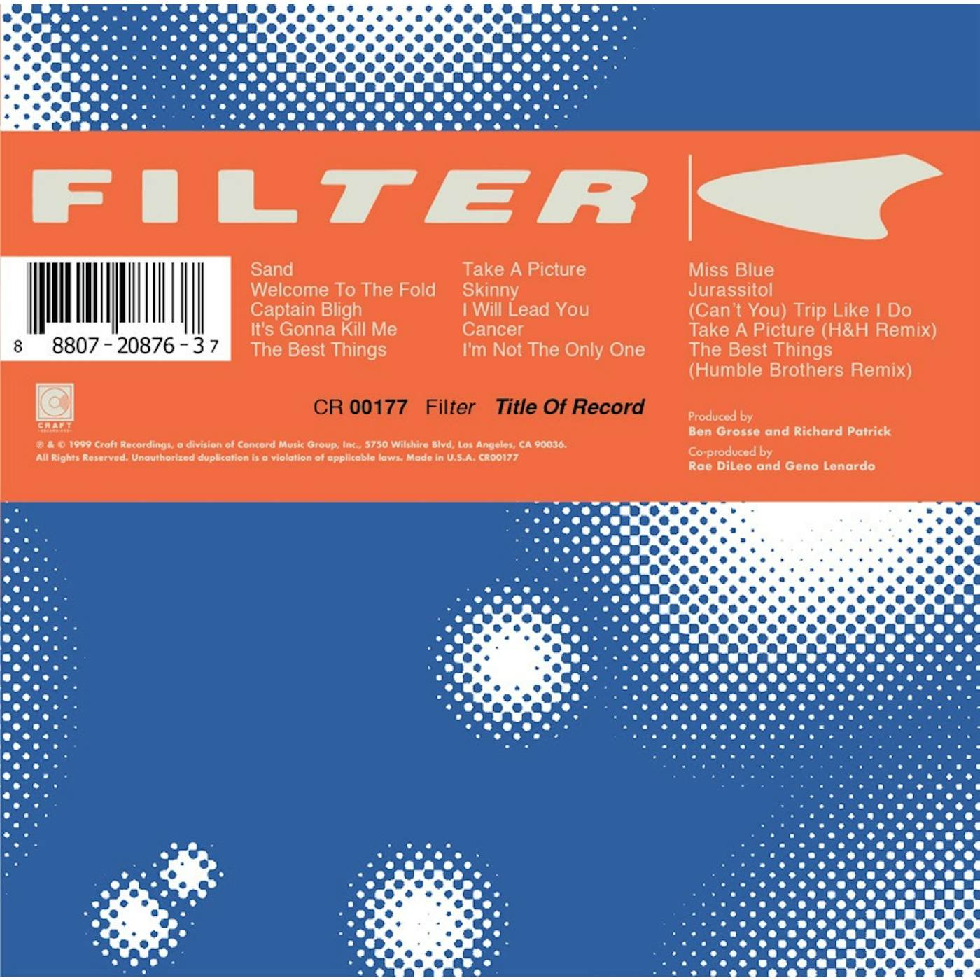 Filter TITLE OF RECORD CD