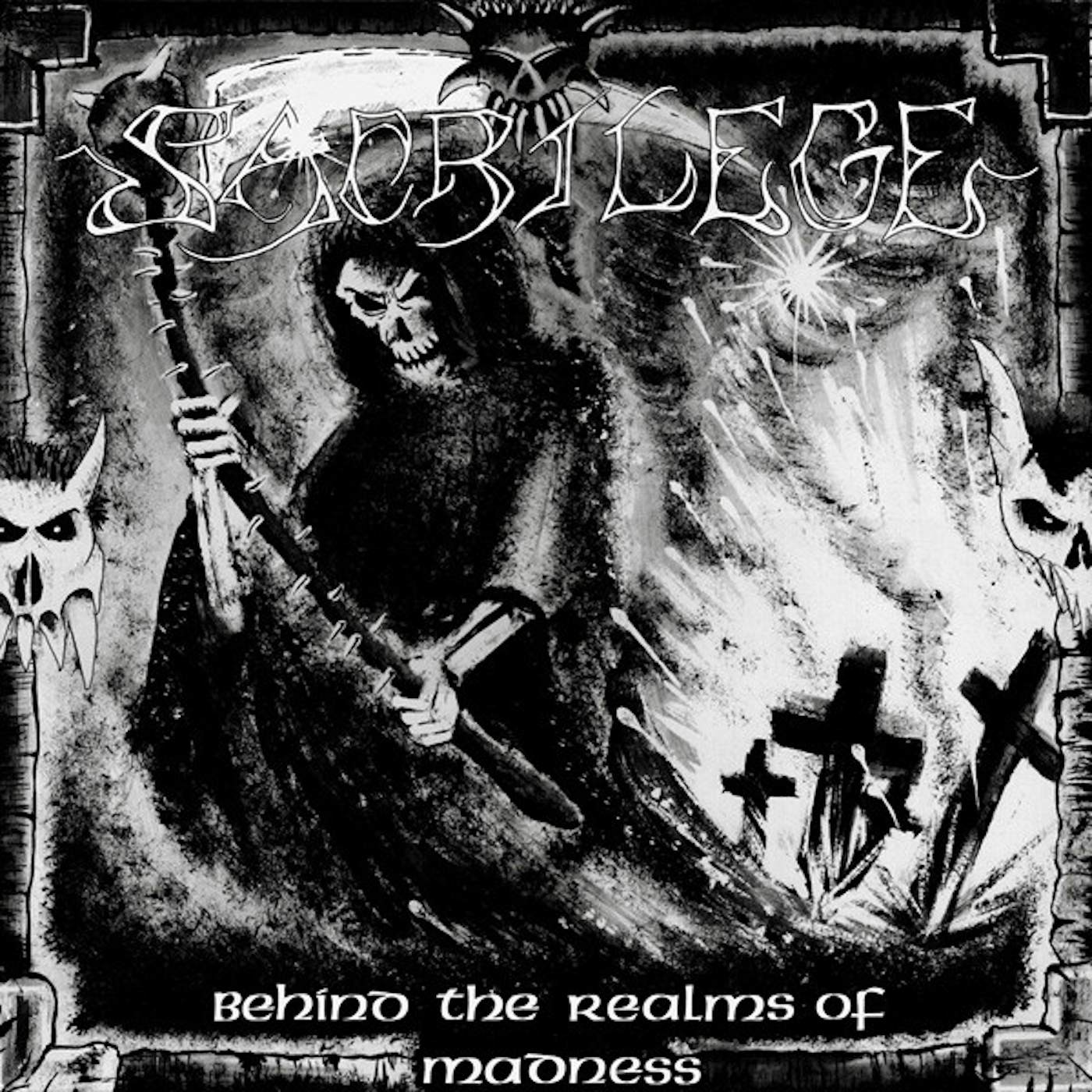 Sacrilege 117424 BEHIND THE REALMS OF MADNESS (2LP/WHITE/BLACK SPLATTER VINYL) Vinyl Record