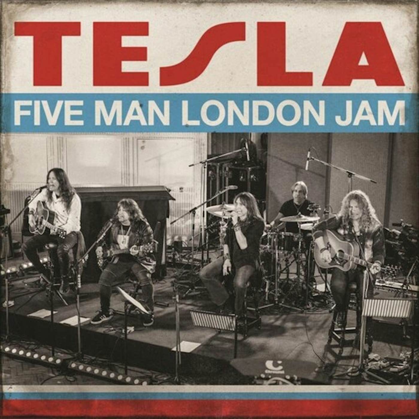 Tesla Five Man London Jam (Clear Red/Clear Blue) Vinyl Record
