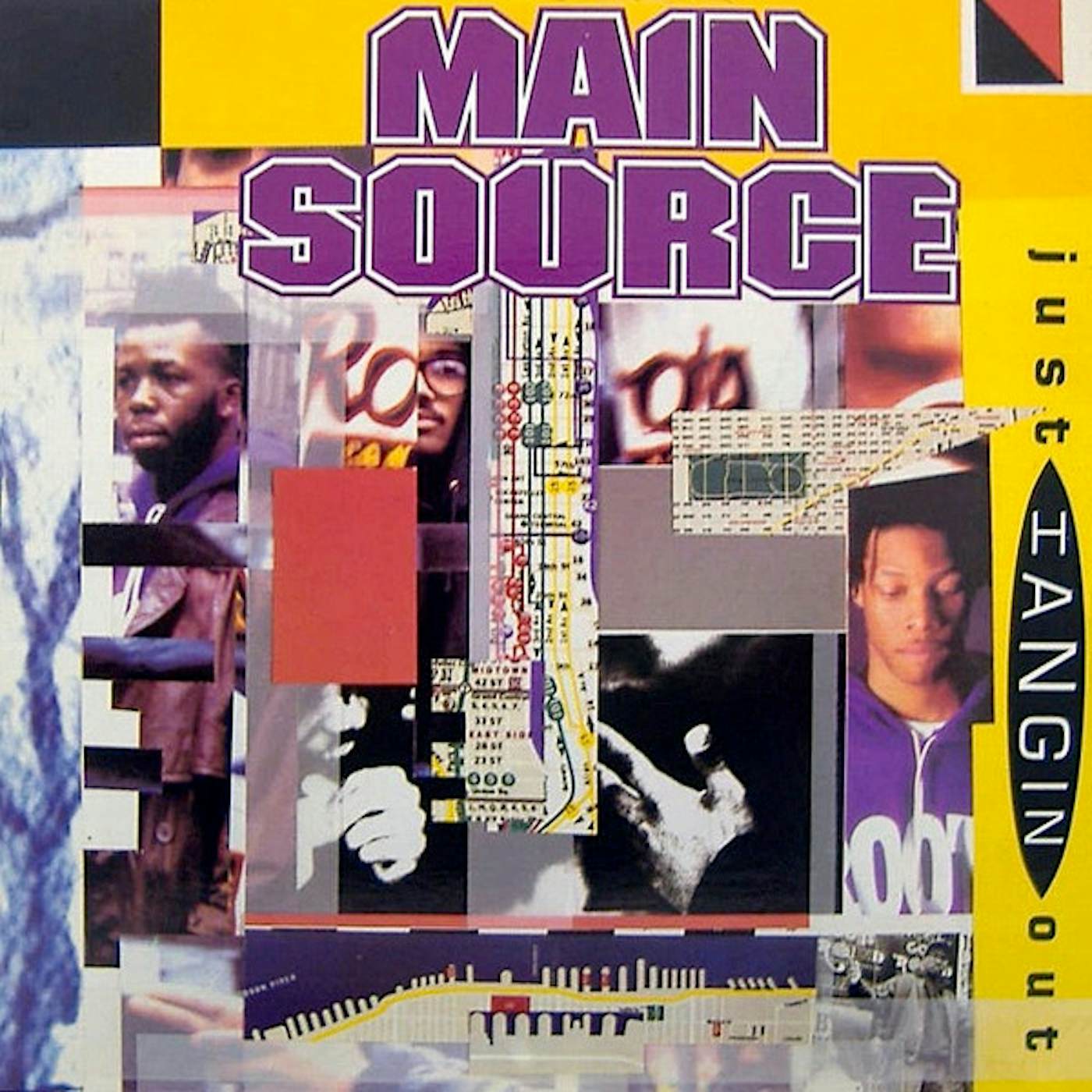 Main Source Just Hangin Out / Live At The Barbecue (PURPLE) Vinyl Record