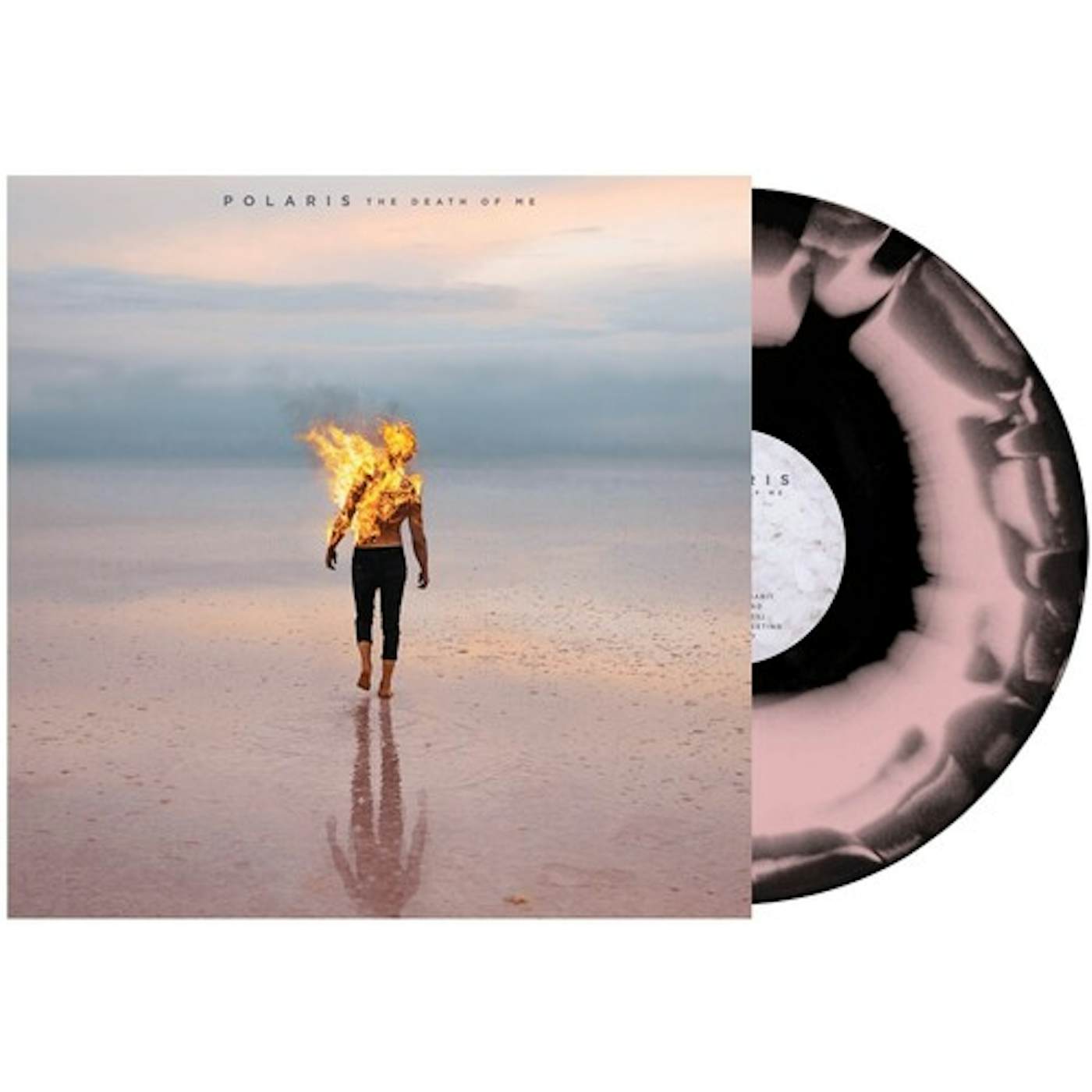 Polaris Death Of Me - Black & Pink Swirl Vinyl Record