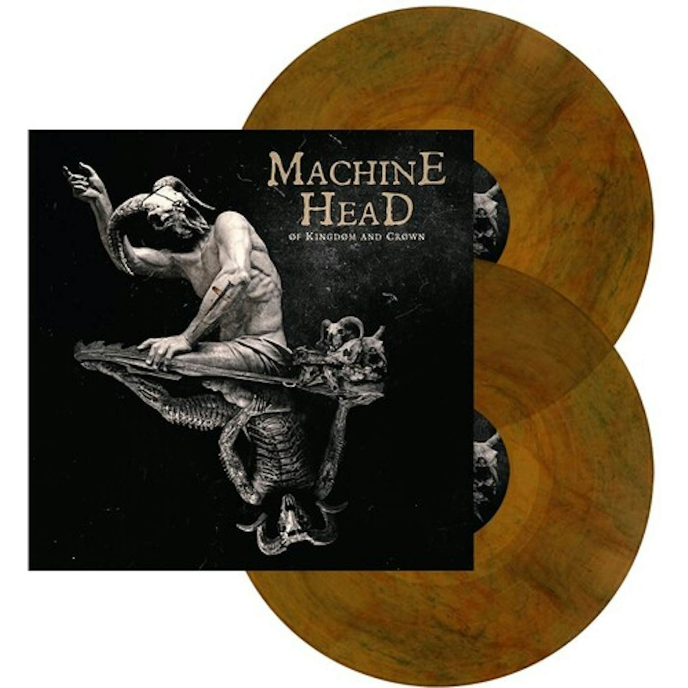 Machine Head OF KINGDOM & CROWN - BROWN & ORANGE Vinyl Record