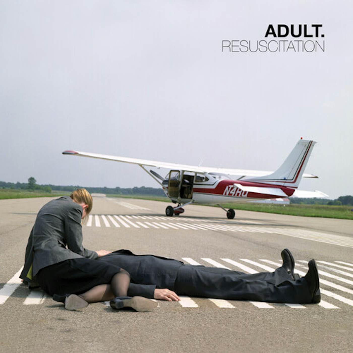 ADULT. RESUSCITATION - BLACK & RED MARBLE Vinyl Record