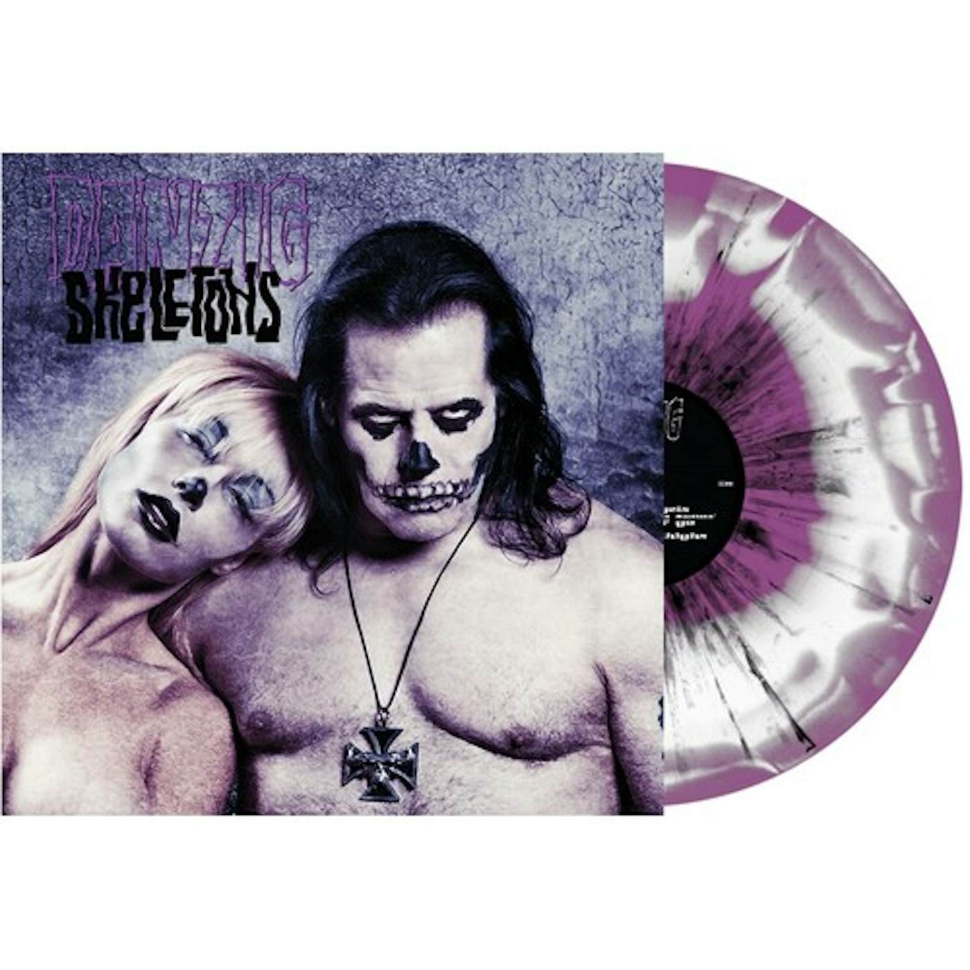 Danzig SKELETONS PURPLE & WHITE SWIRL W/ BLACK Vinyl Record
