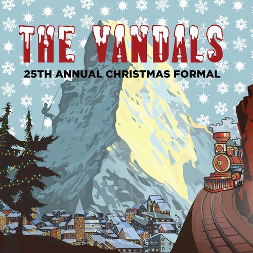 The Vandals 25TH ANNUAL CHRISTMAS FORMAL RED & BLACK MARBLE Vinyl Record