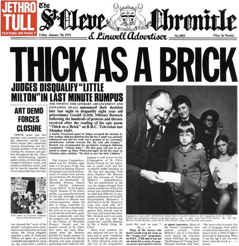 Jethro Tull THICK AS A BRICK (50TH ANNIVERSARY EDITION) Vinyl Record