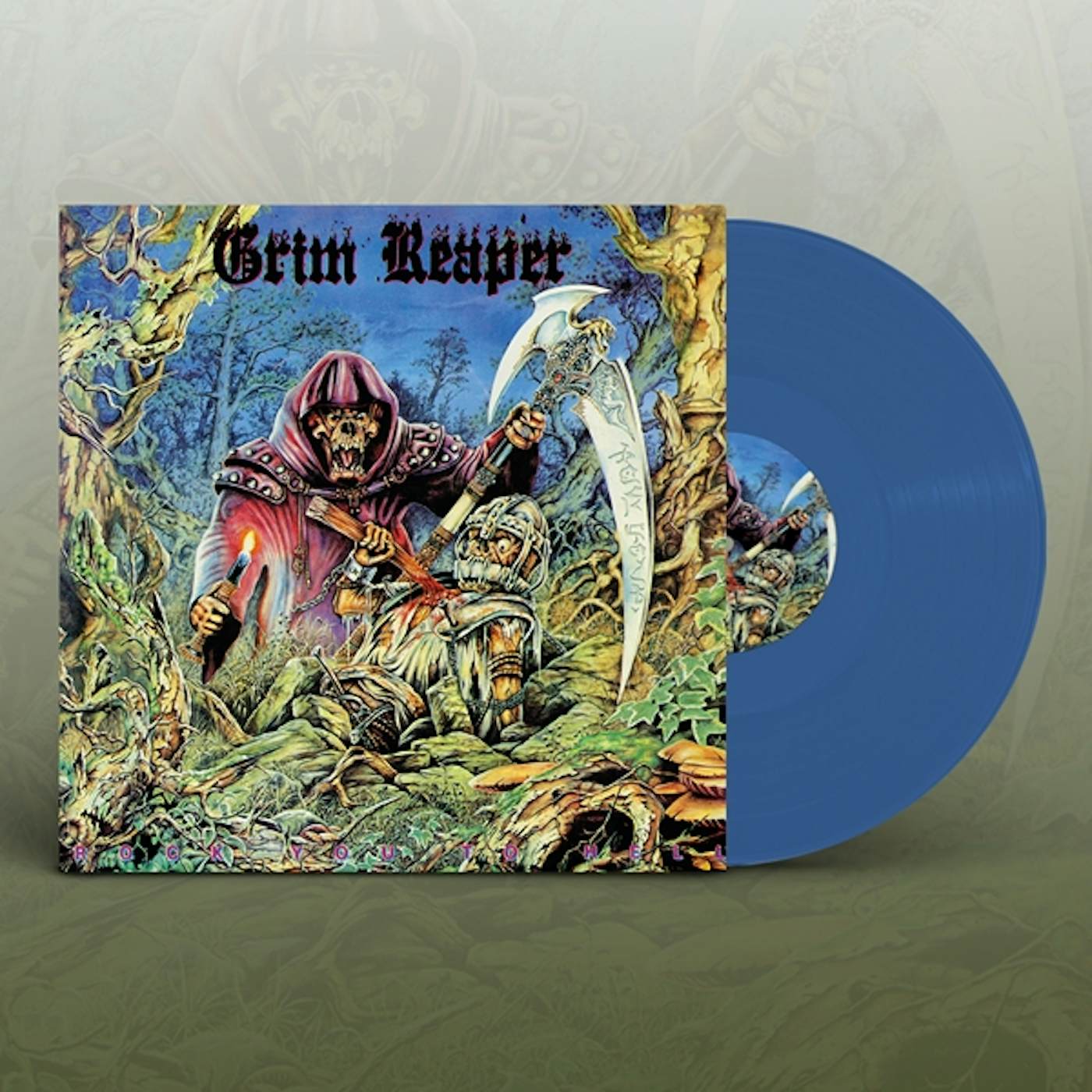 Grim Reaper Rock You To Hell (Blue Colored) Vinyl Record