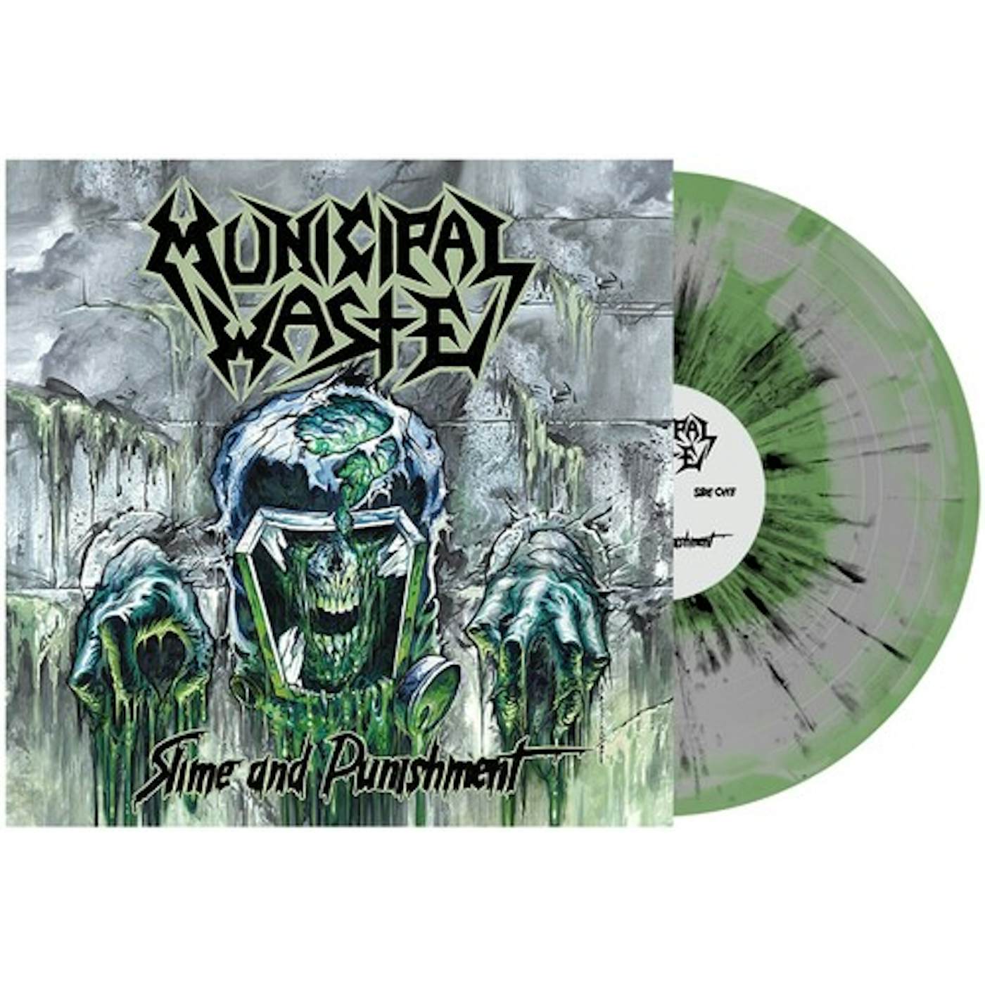Municipal Waste Slime & Punishment - Gray & Mint Swirl w/ Black Vinyl Record