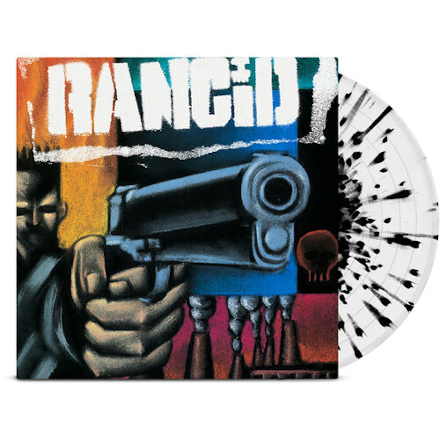 RANCID - 93 - ANNIV. ED. - WHITE W/BLACK SPLATTER Vinyl Record
