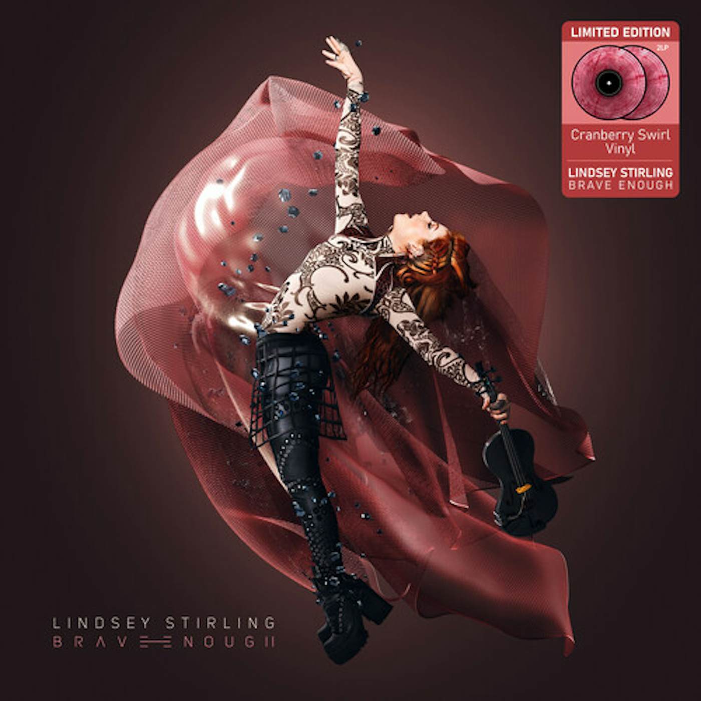 Lindsey Stirling Brave Enough (Cranberry Swirl) Vinyl Record
