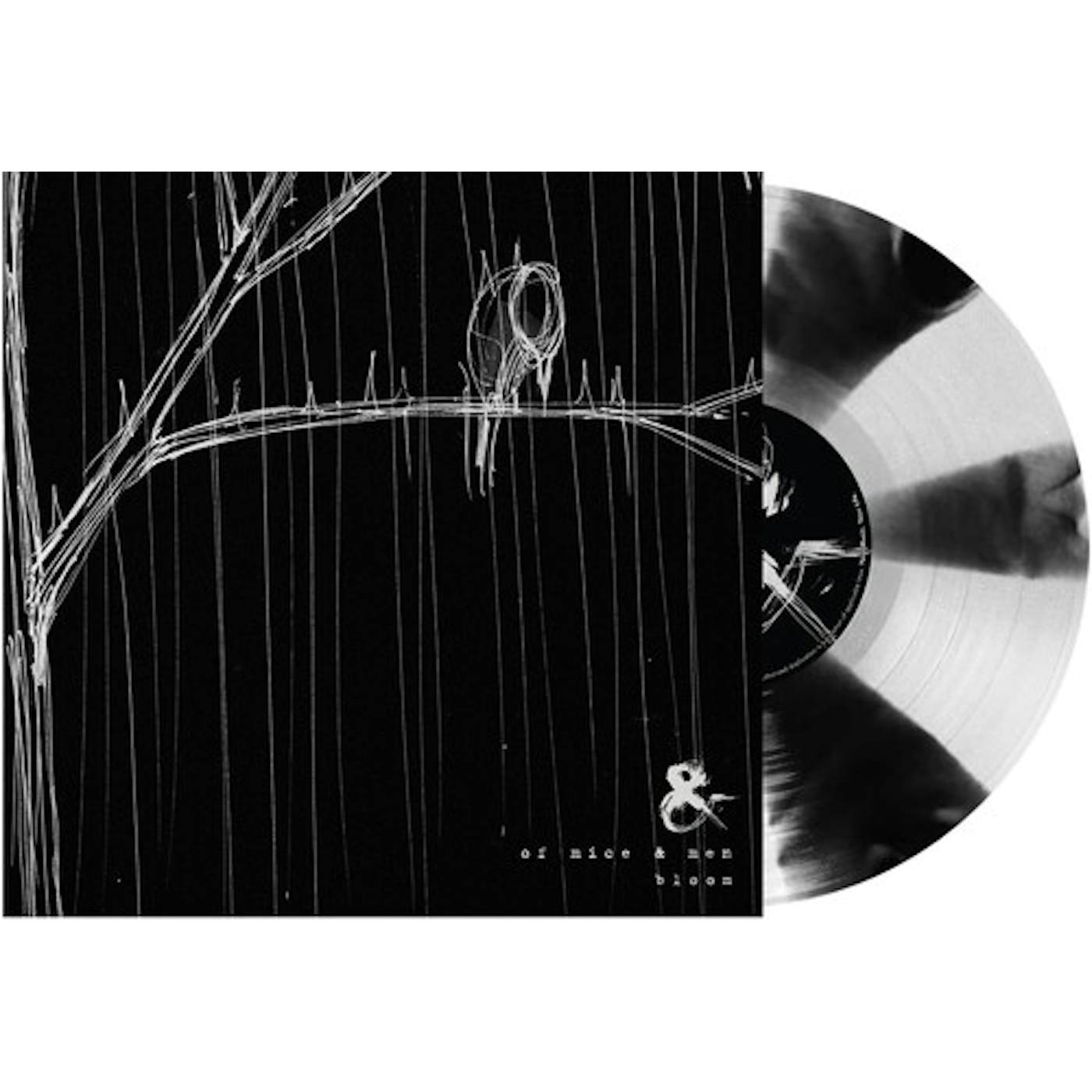 Of Mice & Men Bloom - Black & White Pinwheel Vinyl Record