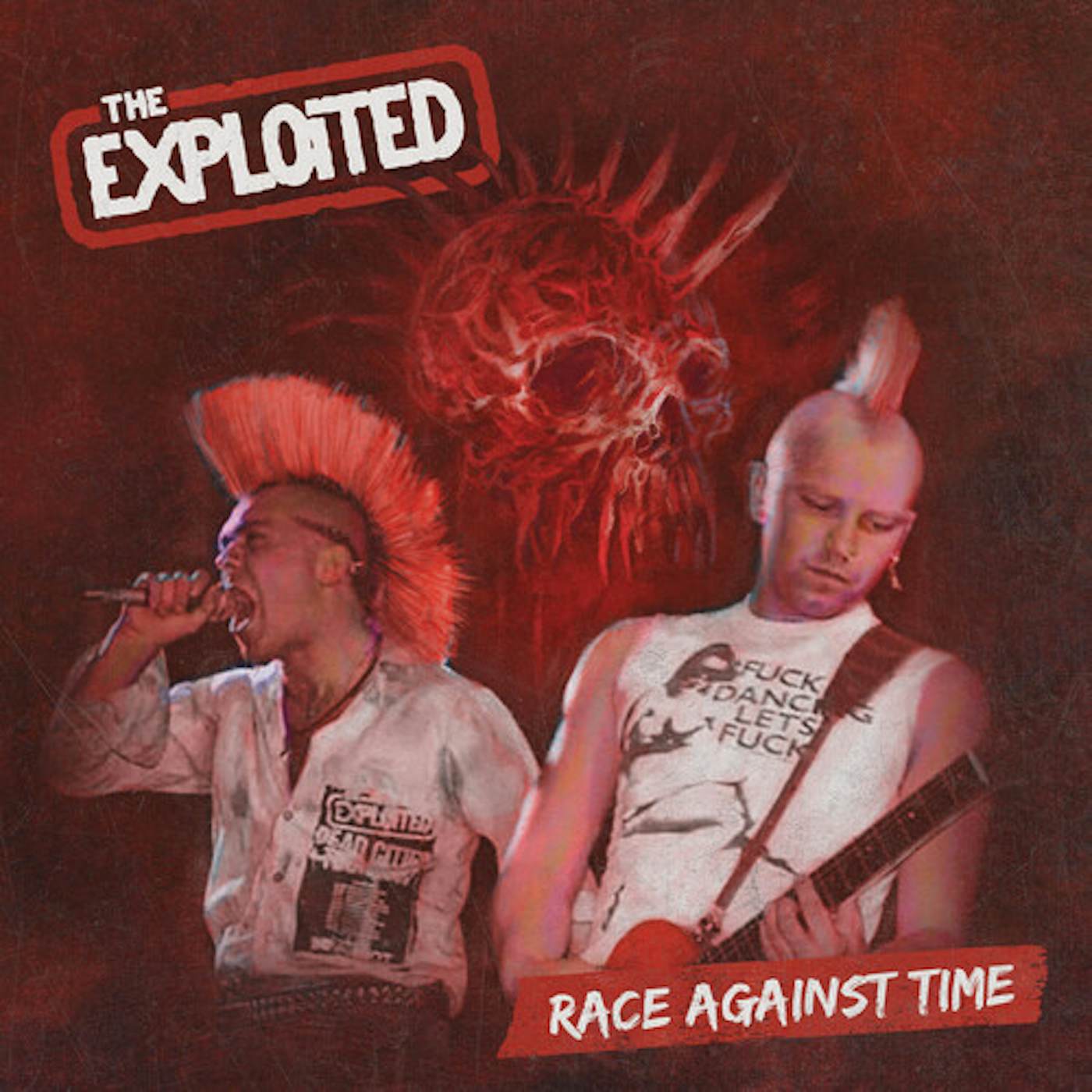 The Exploited RACE AGAINST TIME - BLUE Vinyl Record