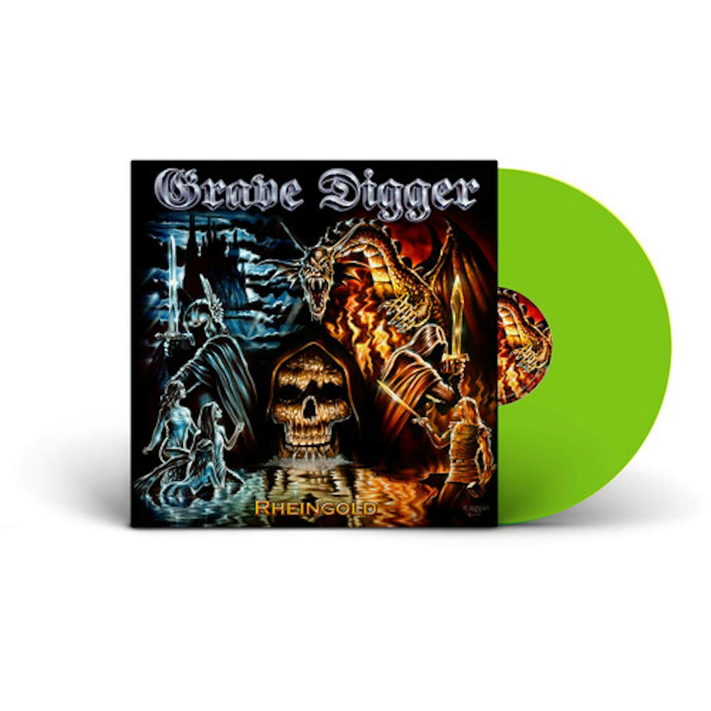 Grave Digger RHEINGOLD - GREEN Vinyl Record