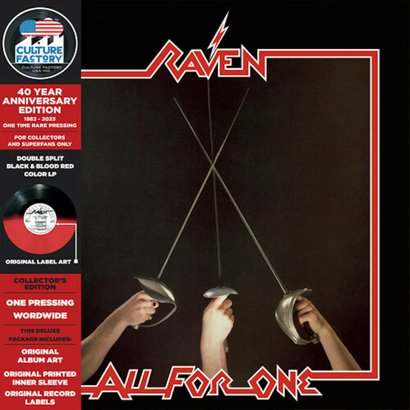 Raven ALL FOR ONE Vinyl Record