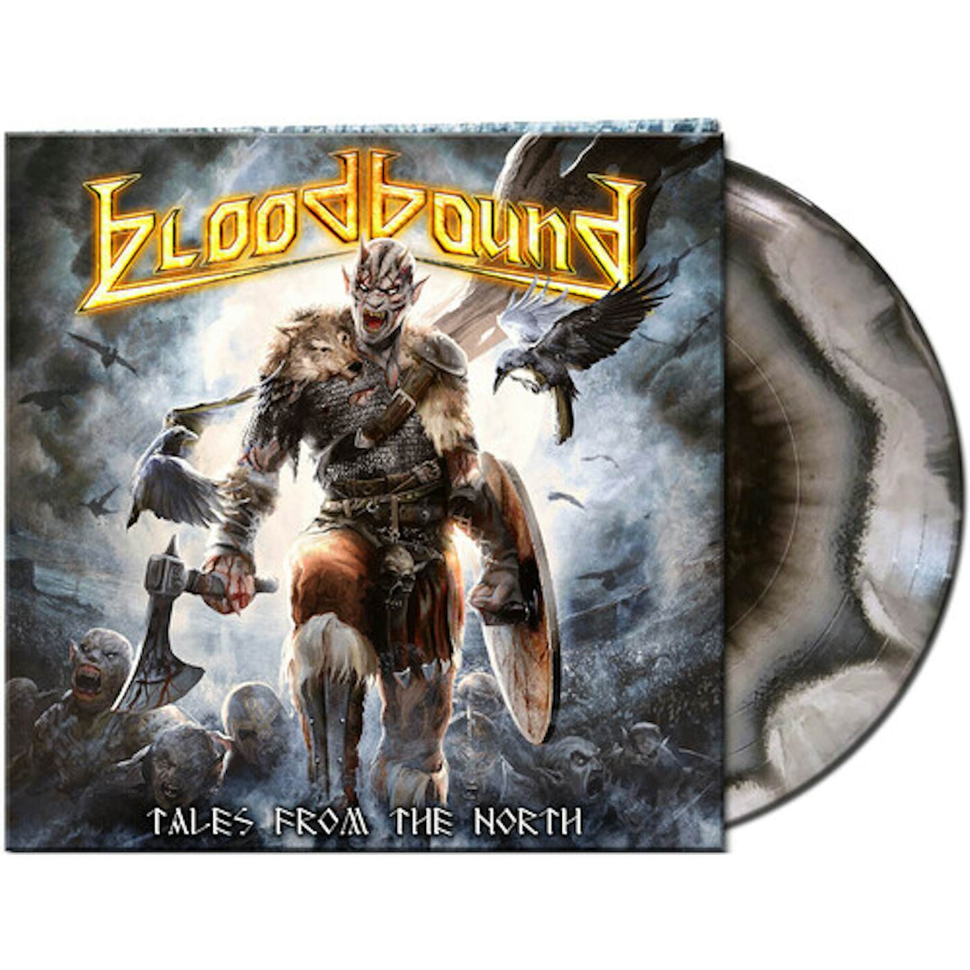 Bloodbound TALES FROM THE NORTH - BLACK/WHITE Vinyl Record